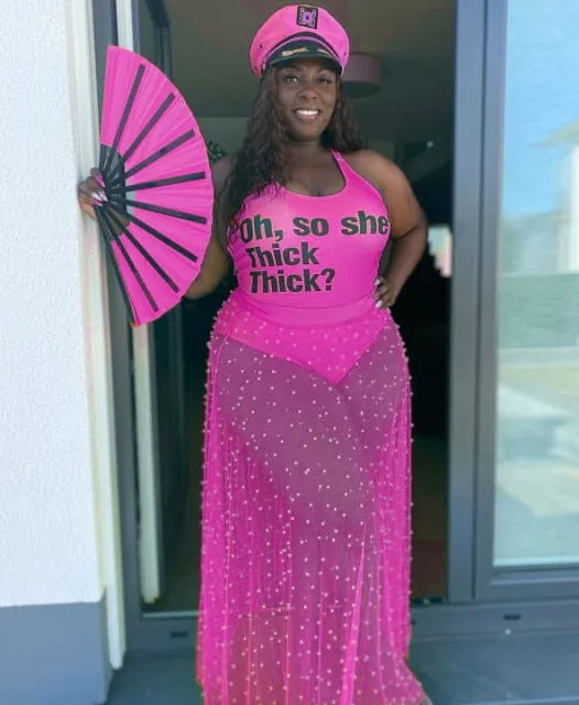 Plus size- Sheer Mesh Two Piece Set
