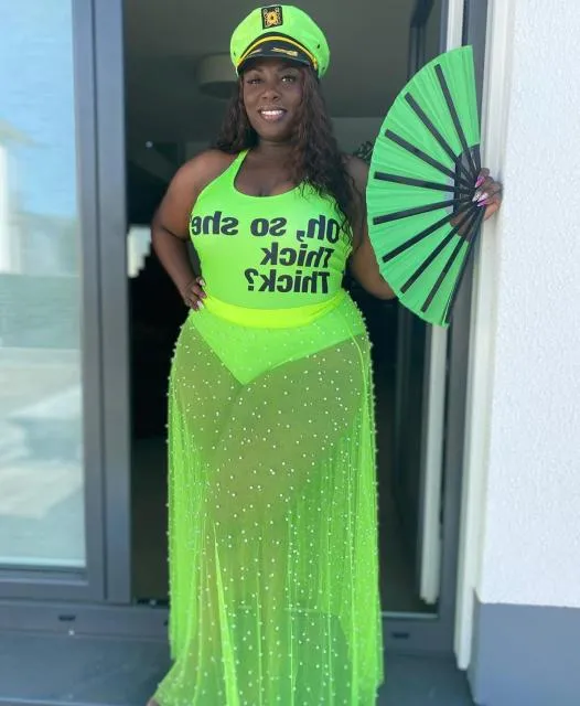 Plus size- Sheer Mesh Two Piece Set