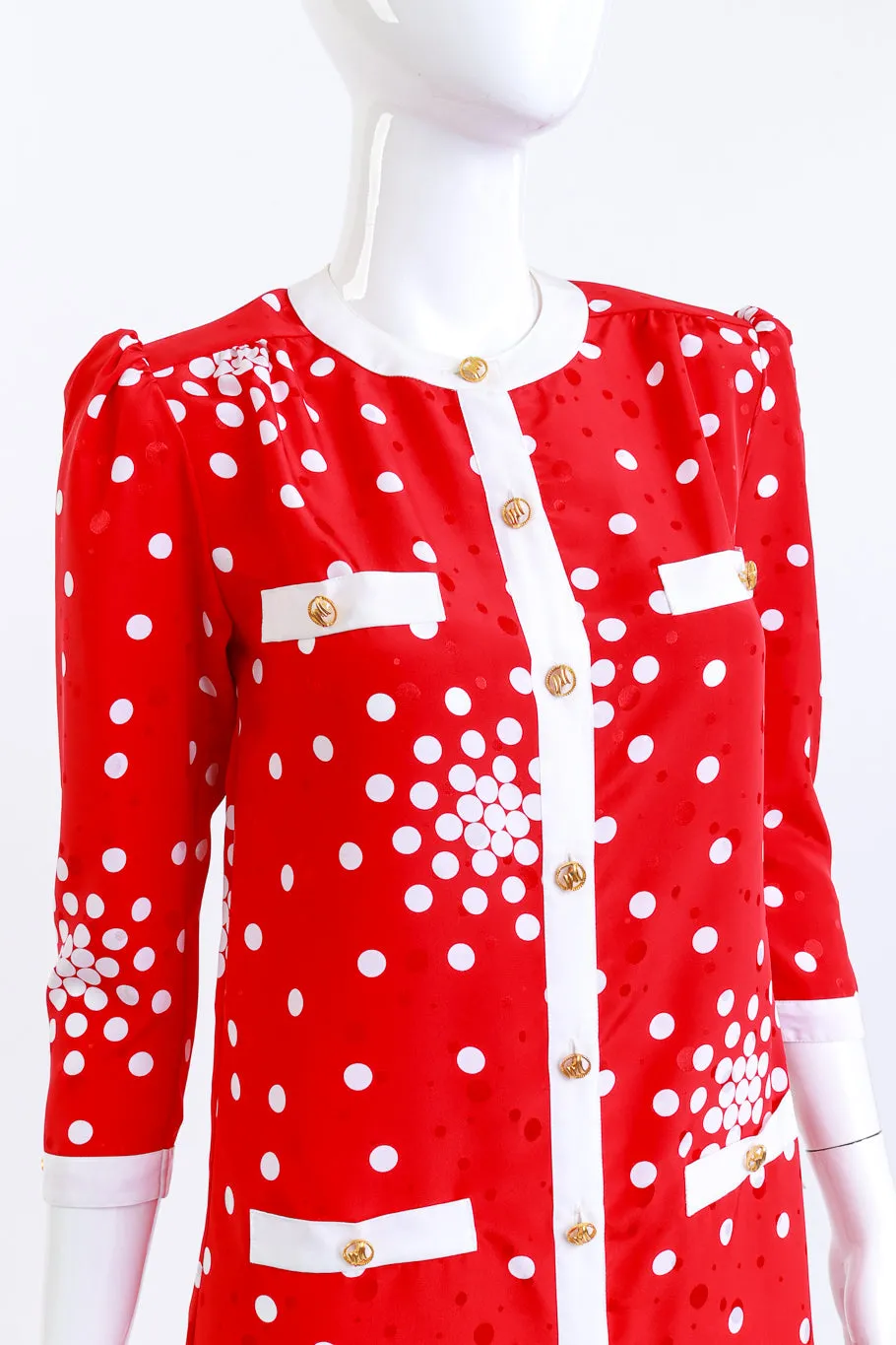 Polka Dot Print Shift Dress
