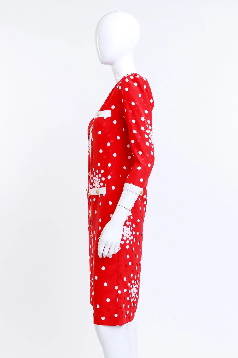 Polka Dot Print Shift Dress