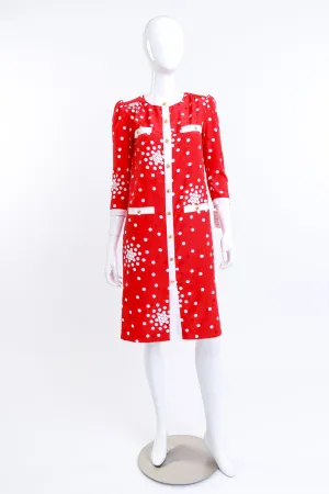 Polka Dot Print Shift Dress