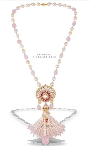 Polki Necklace Diamond Necklace Beaded Necklace Tanzanite Necklace Diamond Jewelry Moissanite Necklace Bridal Jewelry-SHABURIS