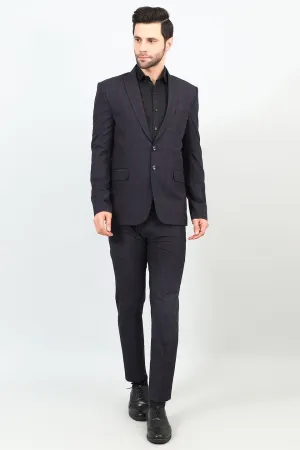 Poly Viscose Black Two Piece Suit
