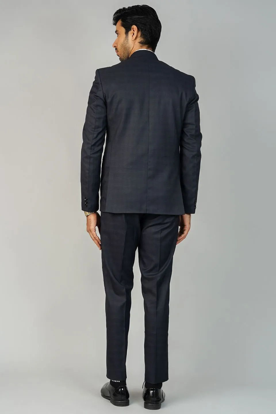 Poly Viscose Black Two Piece Suit