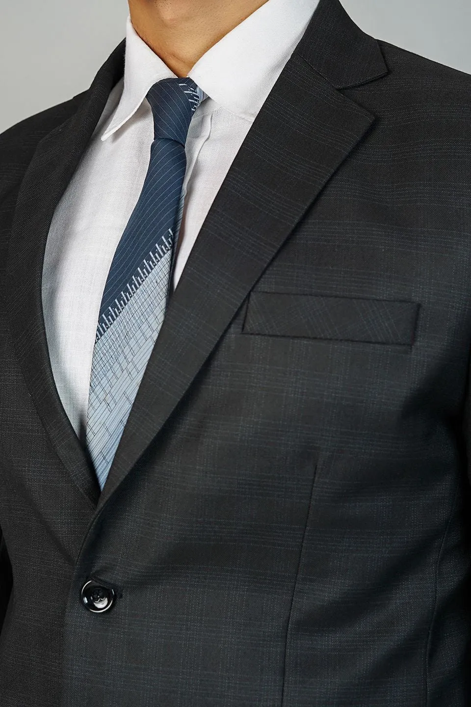 Poly Viscose Black Two Piece Suit