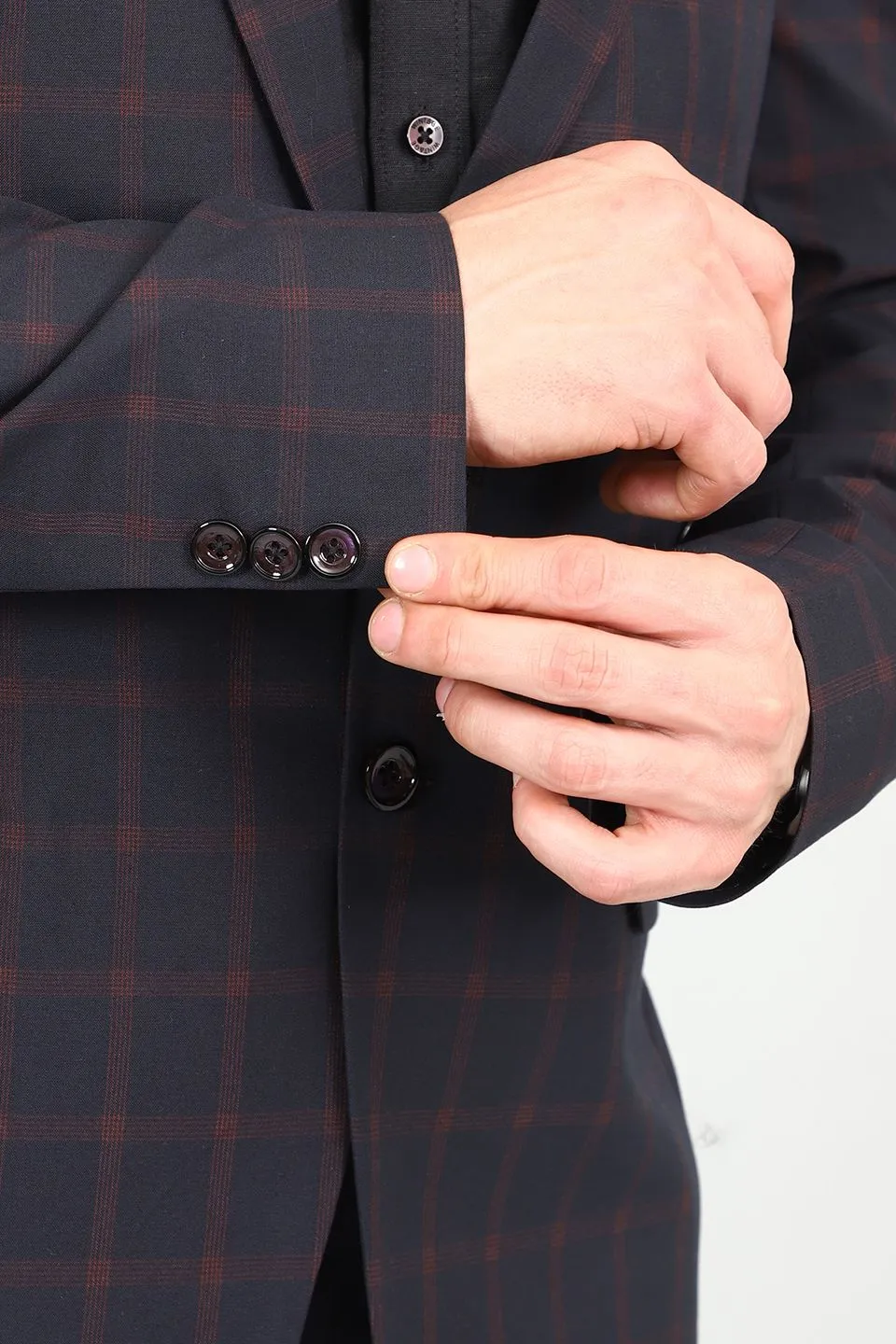Poly Viscose Black Two Piece Suit