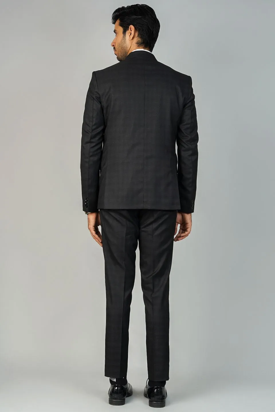 Poly Viscose Black Two Piece Suit
