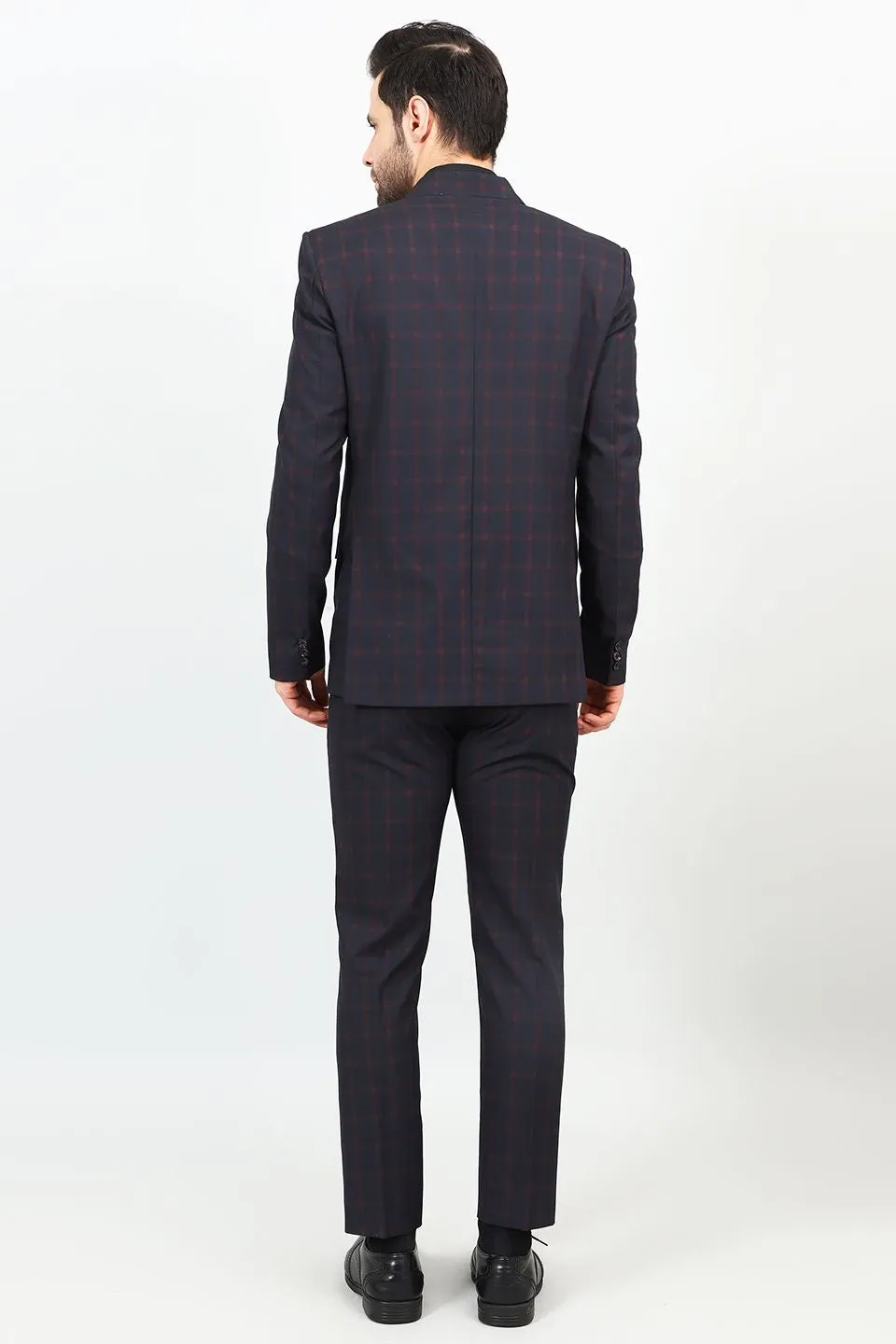 Poly Viscose Black Two Piece Suit