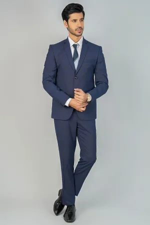 Poly Viscose Blue Two Piece Suit