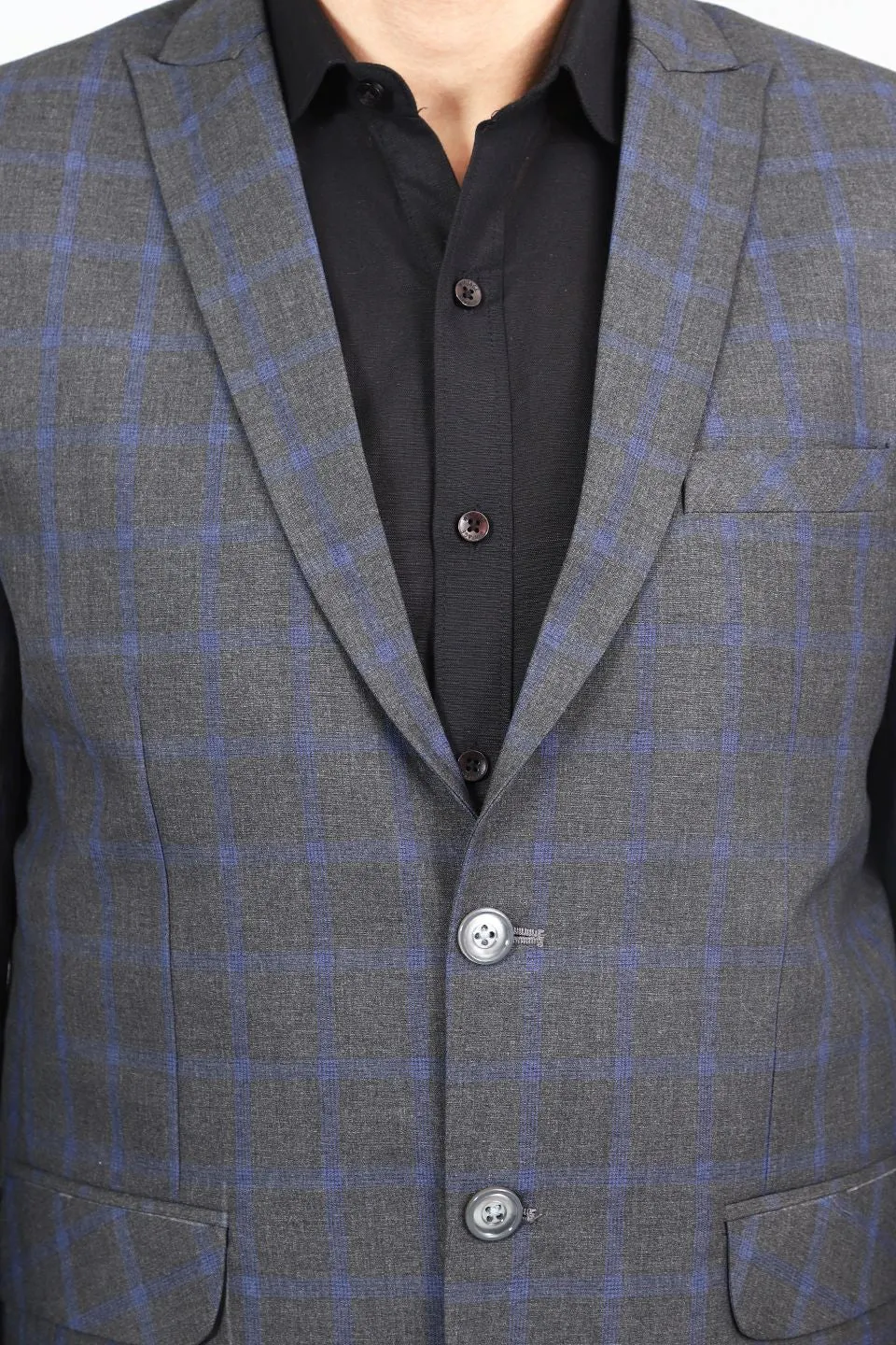 Poly Viscose Grey Two Piece Suit