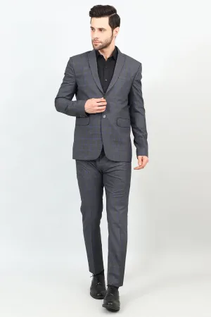 Poly Viscose Grey Two Piece Suit
