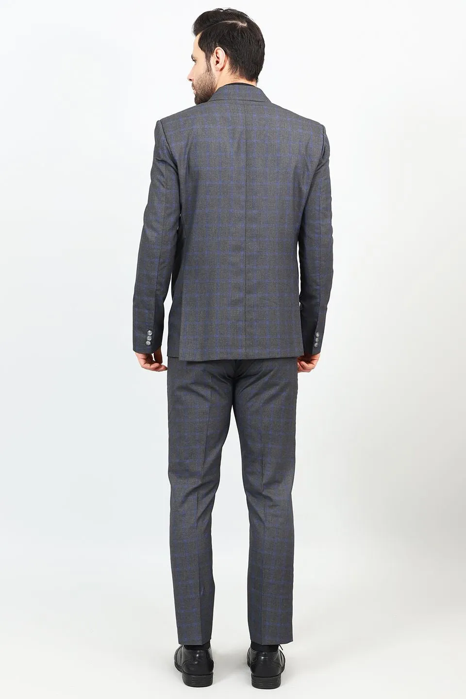 Poly Viscose Grey Two Piece Suit