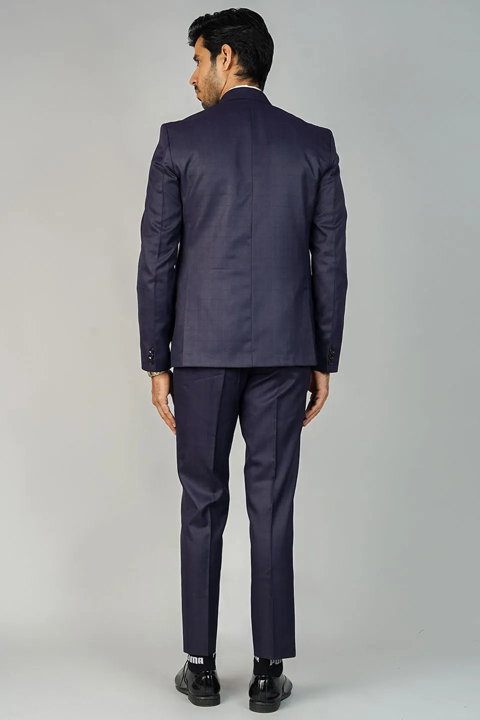Poly Viscose Purple Two Piece Suit