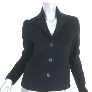 Prada Jacket Black Felt Size 42 Single Breasted Blazer