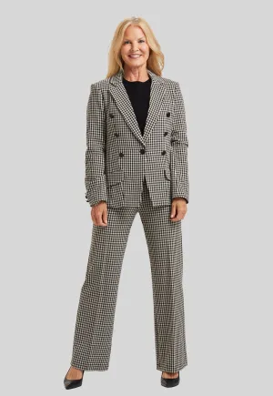 Prague Check Steely 1 Button Jacket- Final Sale