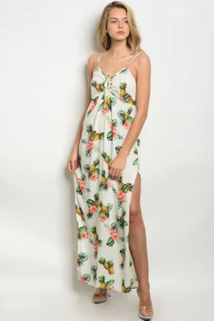 PRE-ORDER || Pineapple Print Maxi Dress