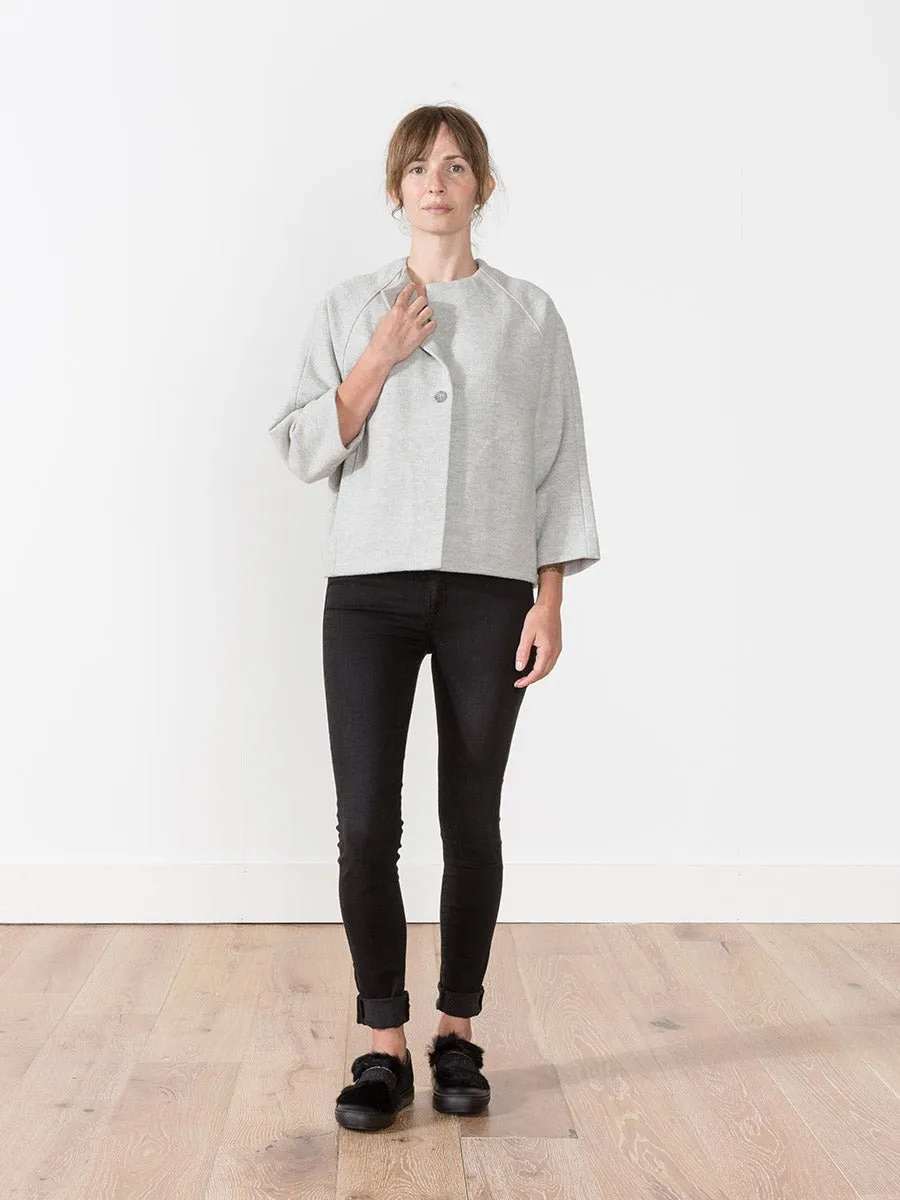 press wool short coat
