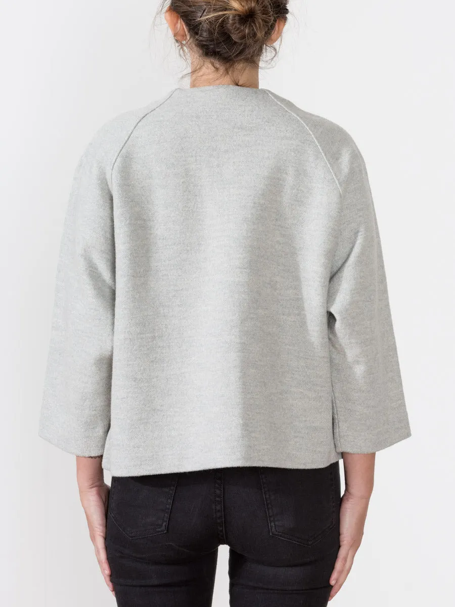 press wool short coat