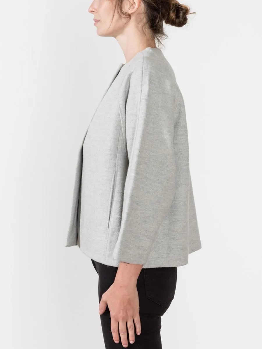press wool short coat