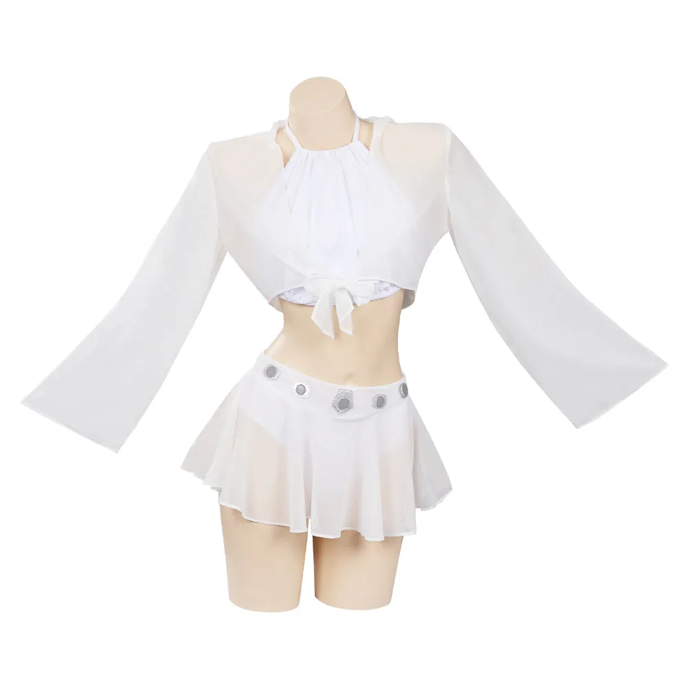 Princess Leia Cosplay Costume Swimsuit Skirt Cloak Outfits Halloween Carnival Suit