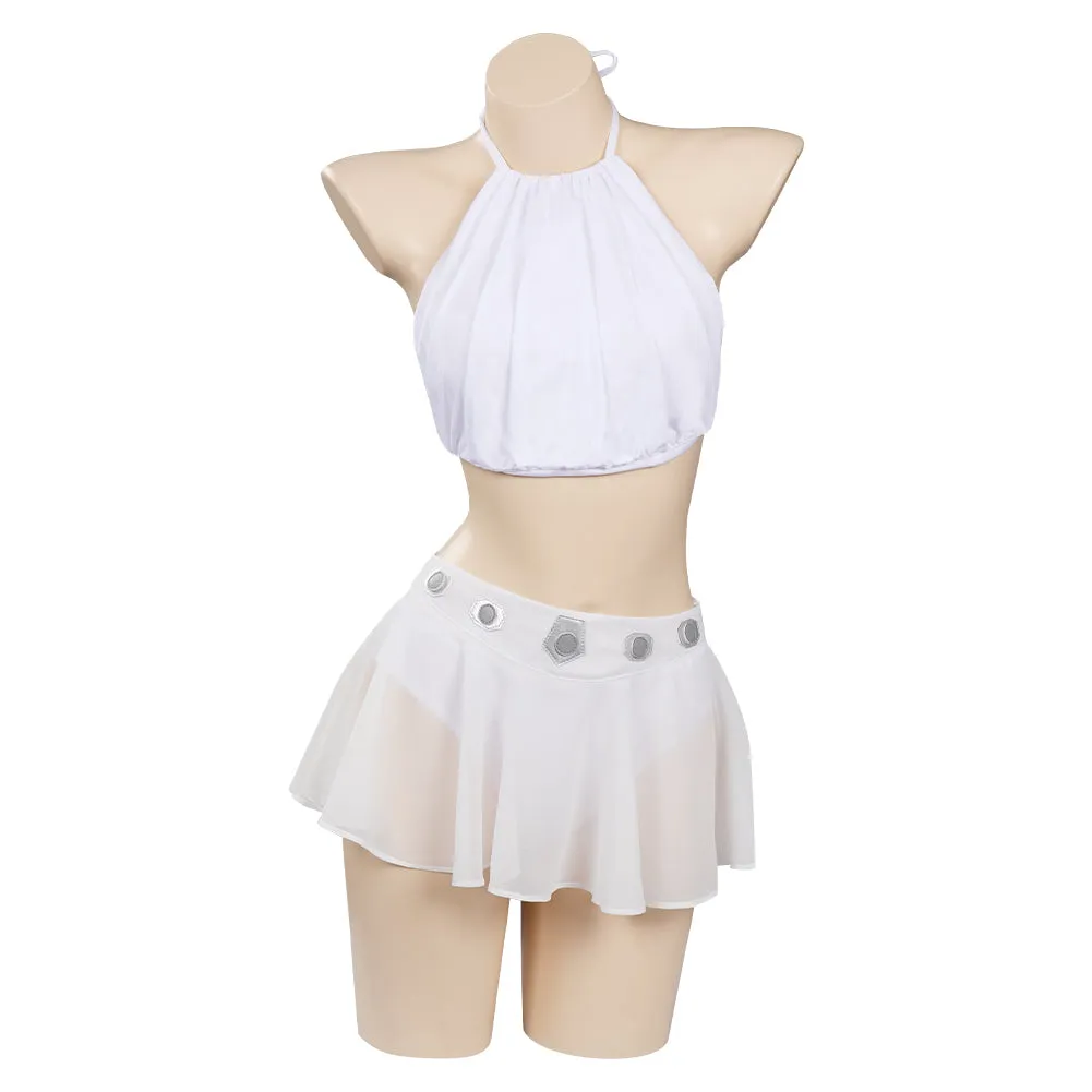 Princess Leia Cosplay Costume Swimsuit Skirt Cloak Outfits Halloween Carnival Suit