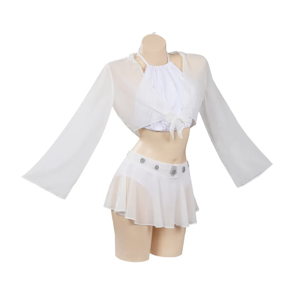 Princess Leia Cosplay Costume Swimsuit Skirt Cloak Outfits Halloween Carnival Suit