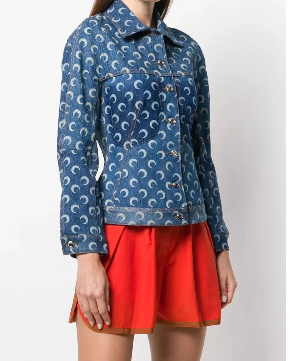 Print Cotton Denim Jacket/Pants