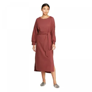 Prologue Women's Casual Fit Long Sleeve Boat Neck Midi Shift Dress