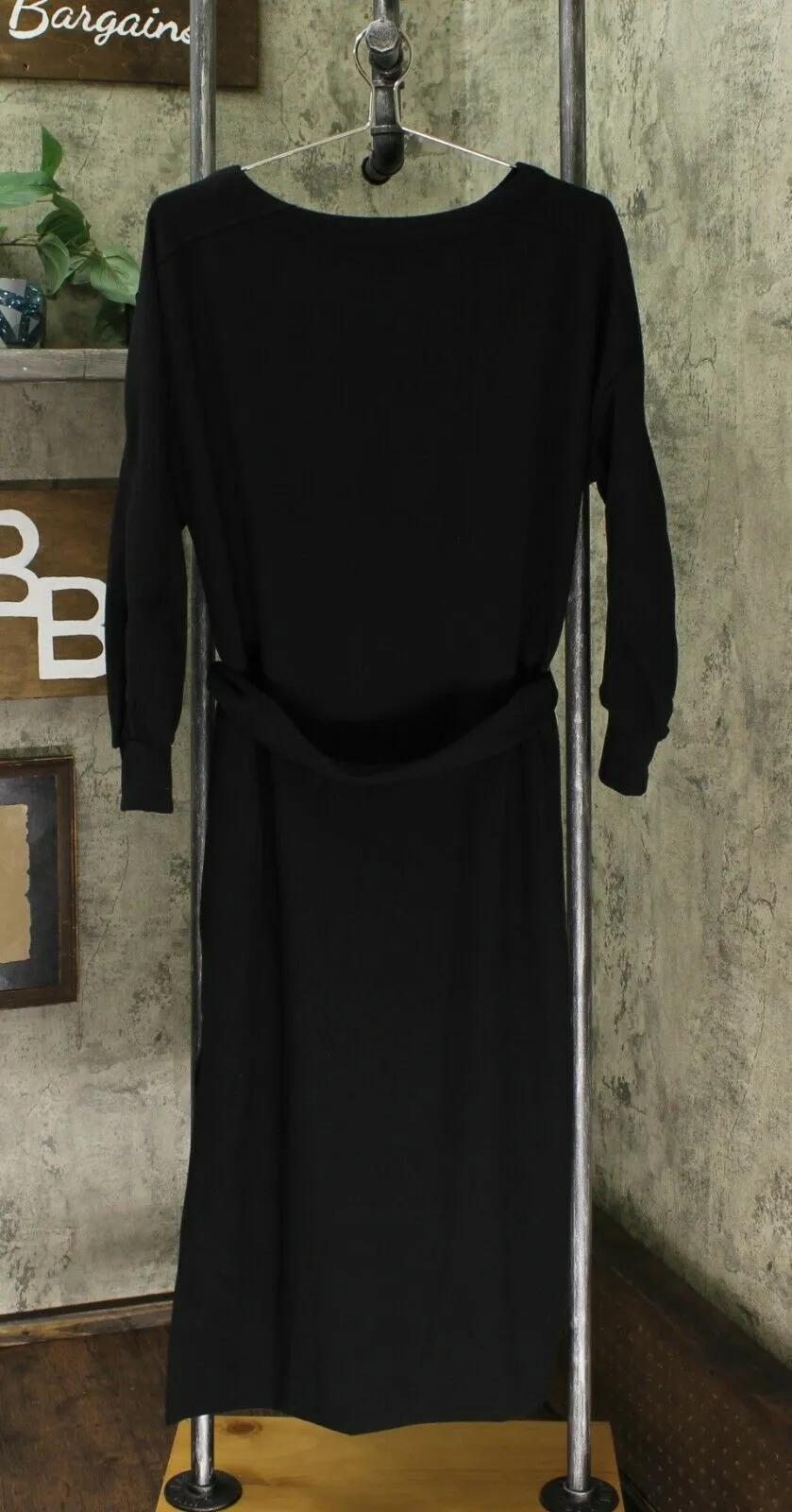 Prologue Women's Casual Fit Long Sleeve Boat Neck Midi Shift Dress