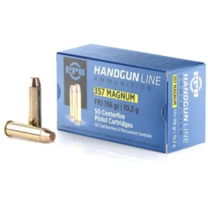 Prvi Partizan 357 Magnum Ammunition 158 Grain Flat Point Jacket - Single