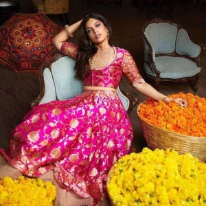 Pure Banarasi Silk Custom Lehenga