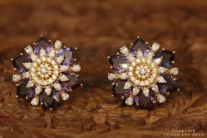 Pure Silver Jewellery Indian ,Big Studs,Big Indian Studs,Jhumkas,Indian Bridal,Indian Wedding Jewelry,pure Silver jewelry-NIHIRA-SHABURIS