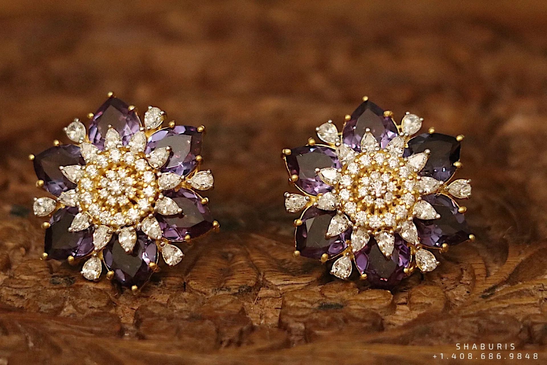 Pure Silver Jewellery Indian ,Big Studs,Big Indian Studs,Jhumkas,Indian Bridal,Indian Wedding Jewelry,pure Silver jewelry-NIHIRA-SHABURIS