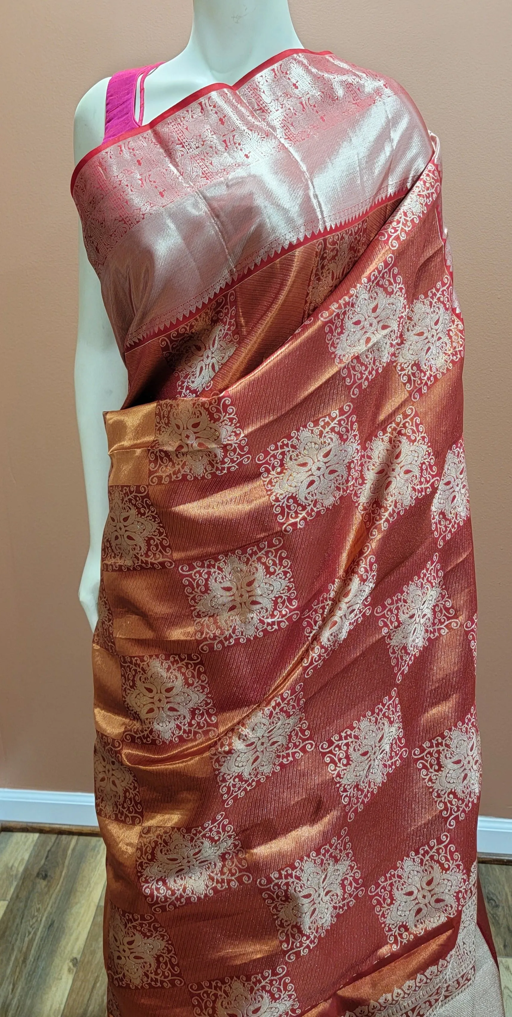 Pure Zari Kanchi Silk Saree w/ Blouse