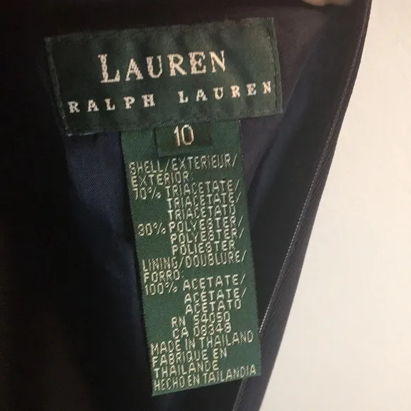 Ralph Lauren women’s darian sleeveless black dress size 10