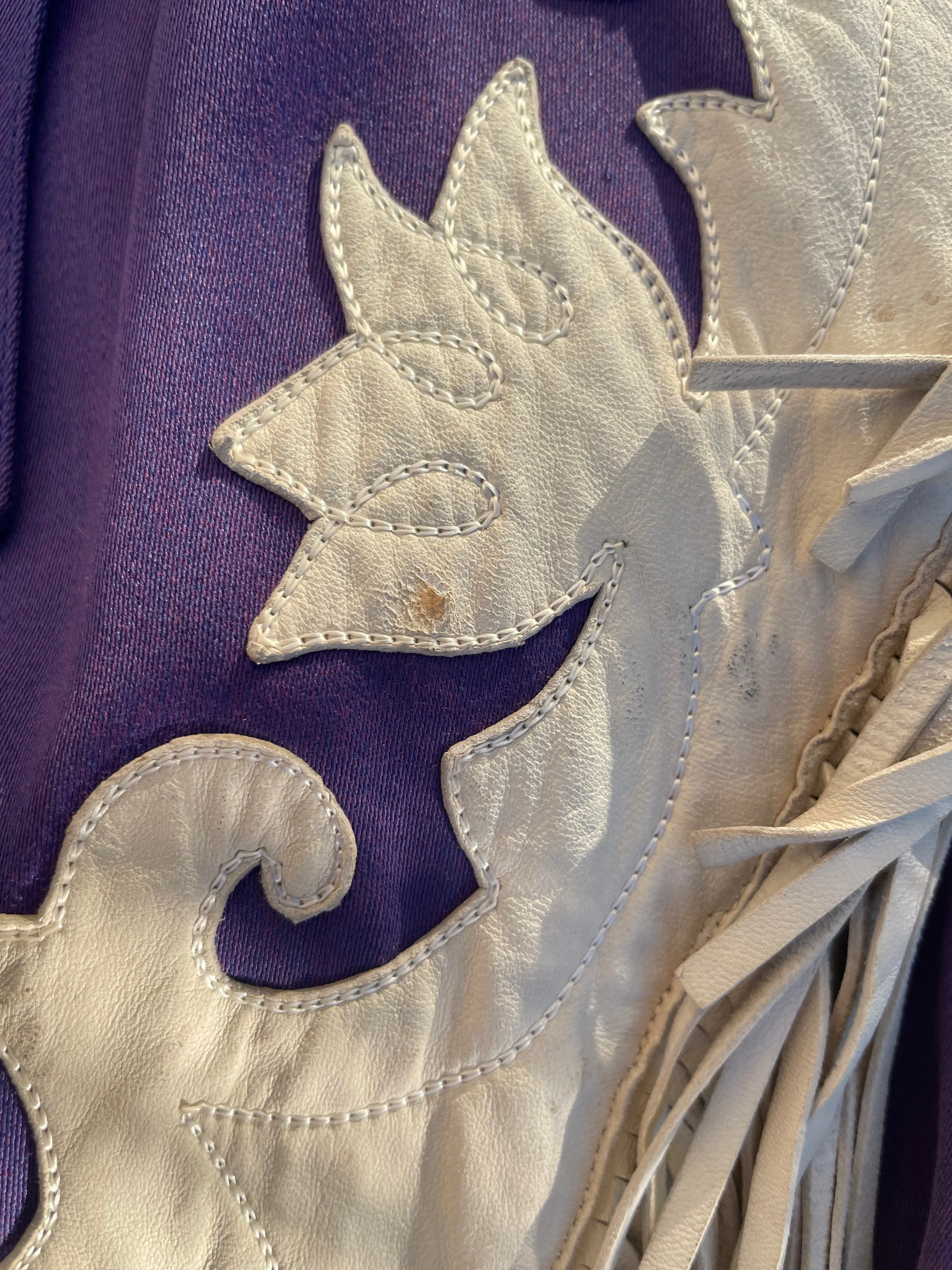 Rare 1950s Hilbilly Westerns Of Denver Vibrant Violet Gabardine Fringe Cowgirl Suit