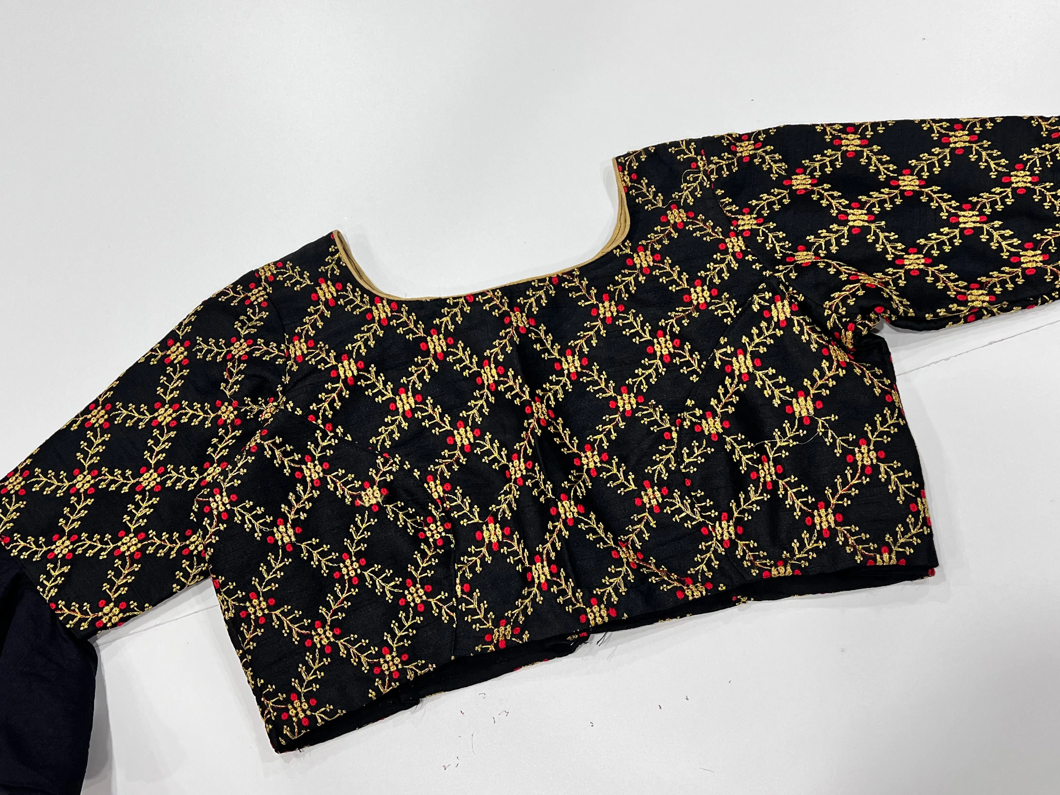 Raw silk Embroidery Blouse