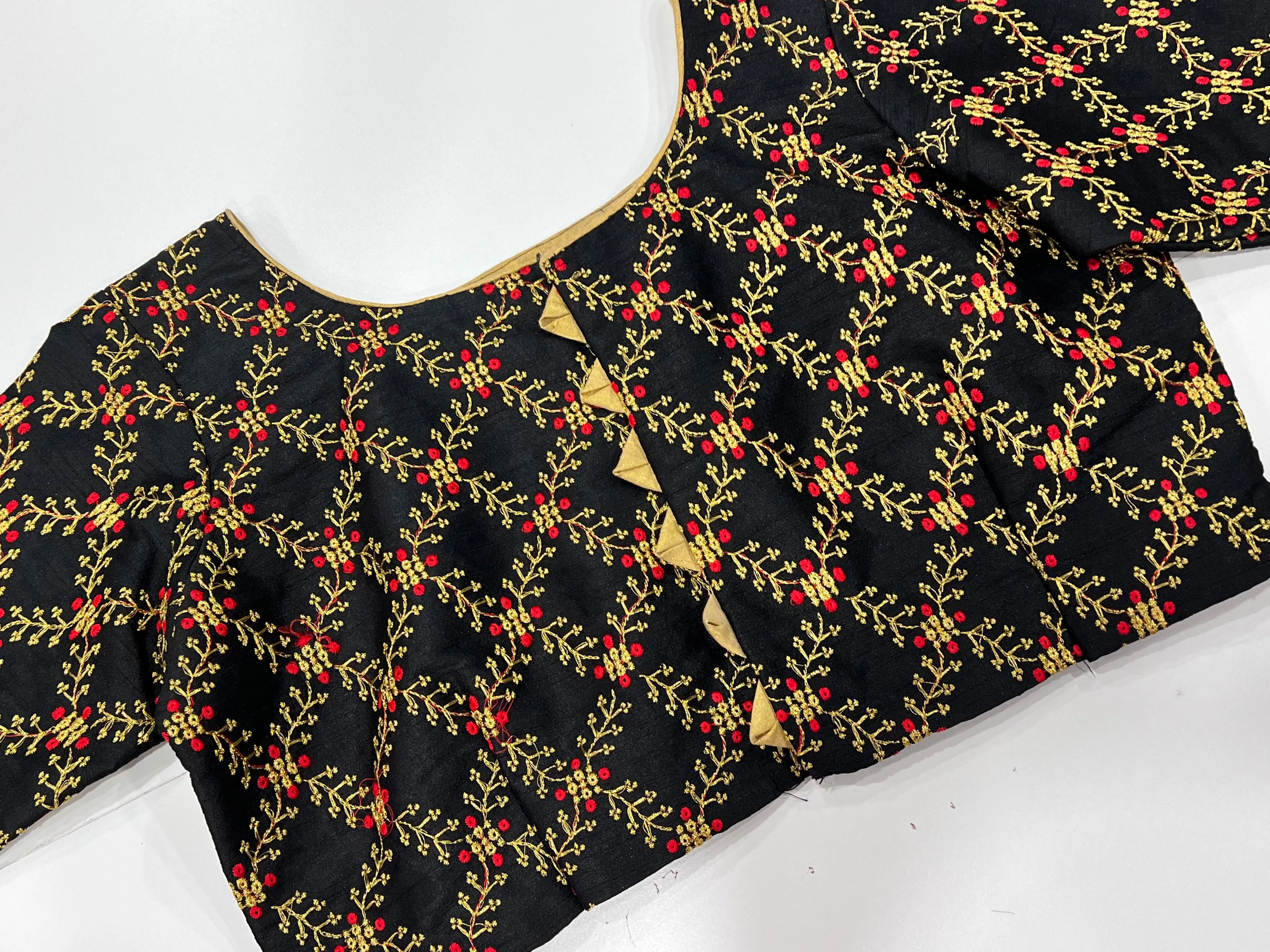 Raw silk Embroidery Blouse