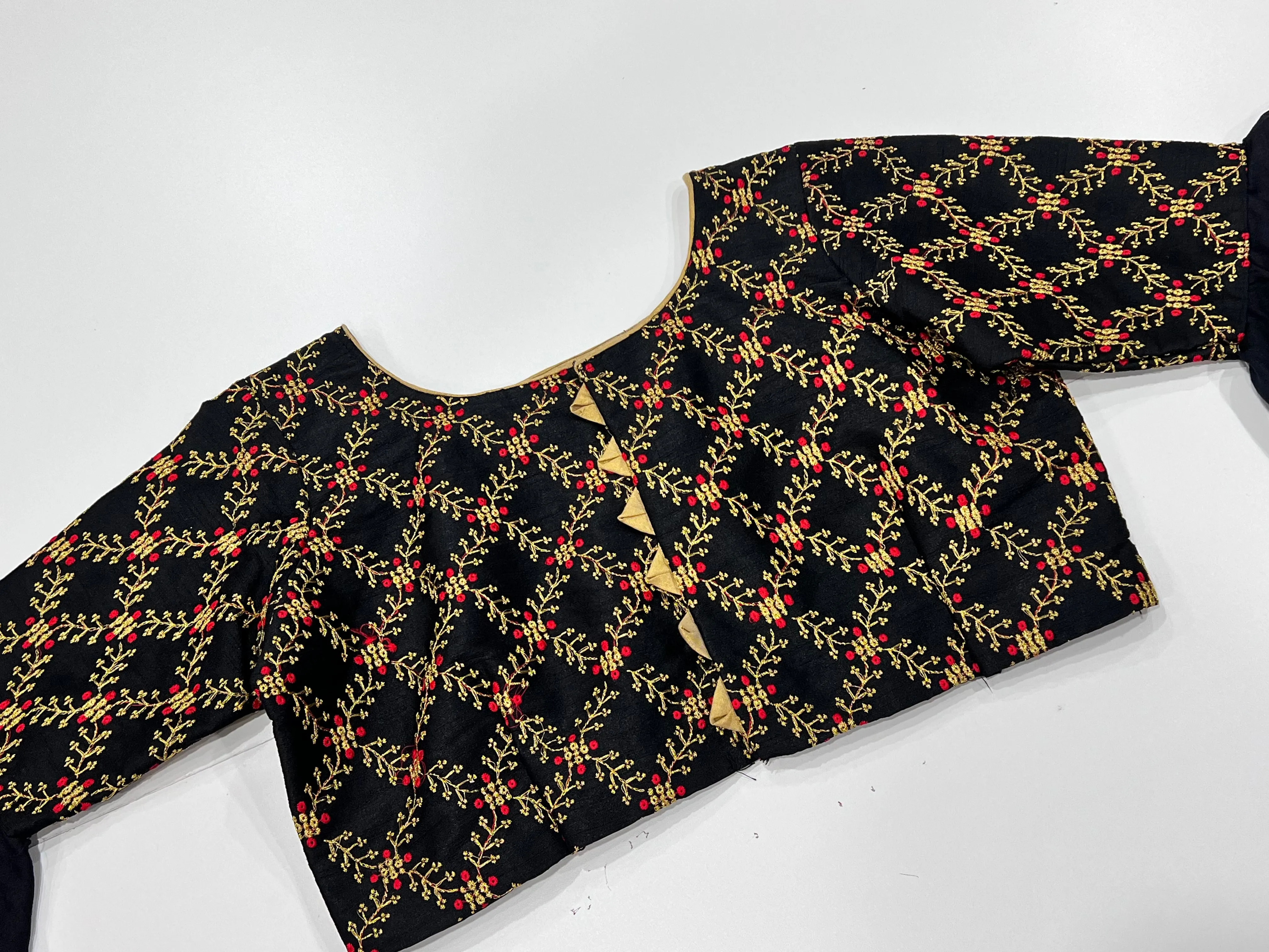 Raw silk Embroidery Blouse