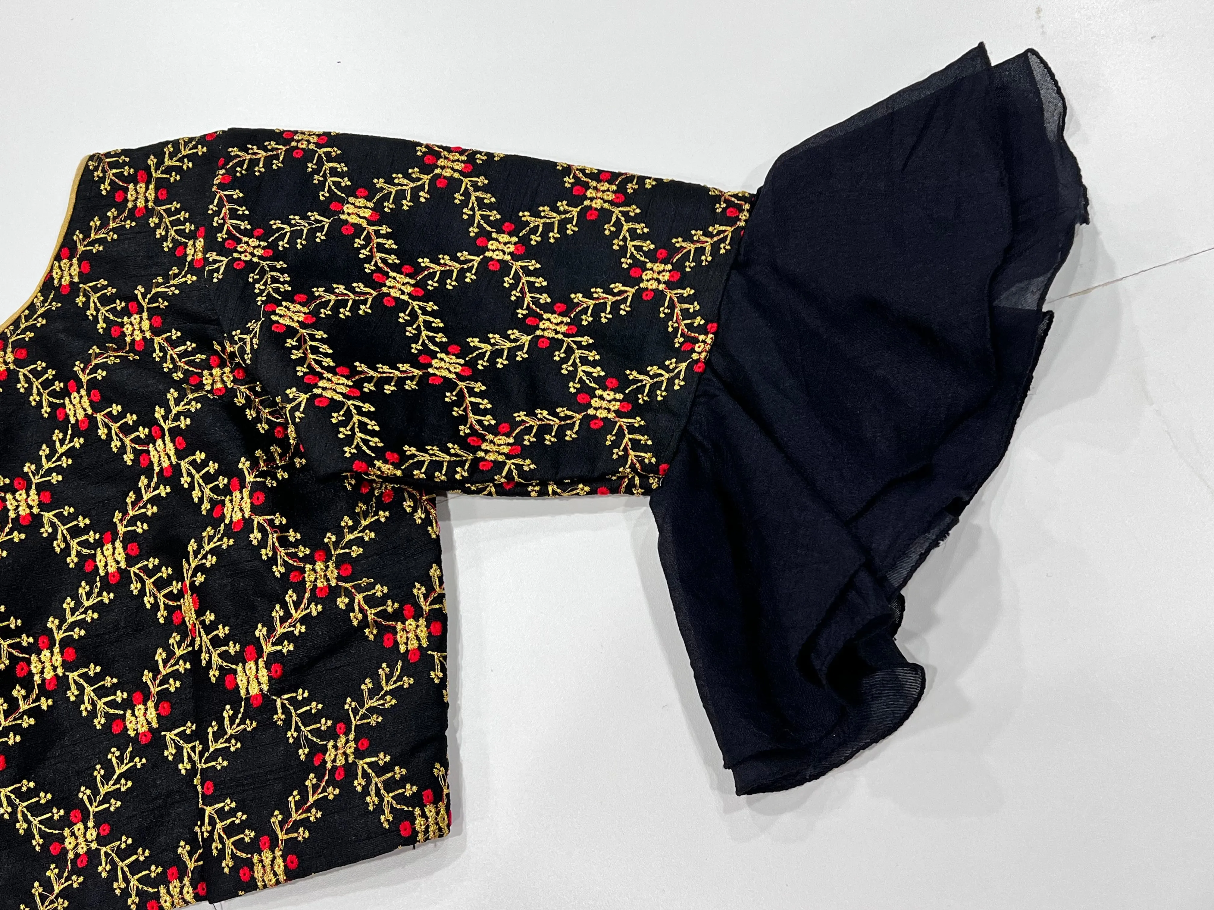 Raw silk Embroidery Blouse