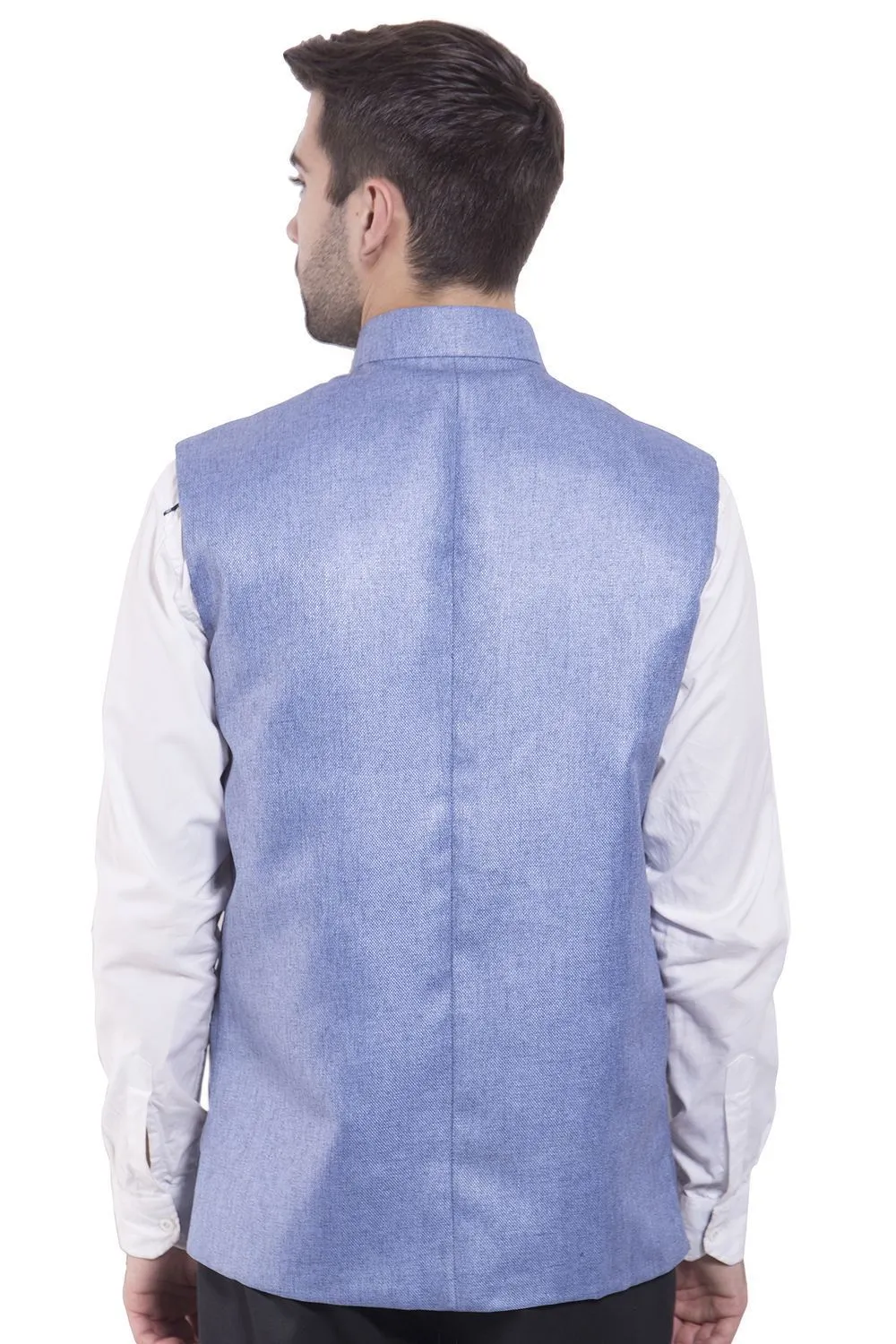 Rayon Blue Modi Nehru Jacket