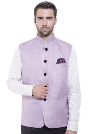 Rayon Purple Modi Nehru Jacket