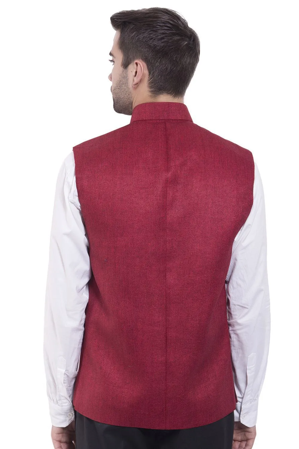 Rayon Red Modi Nehru Jacket
