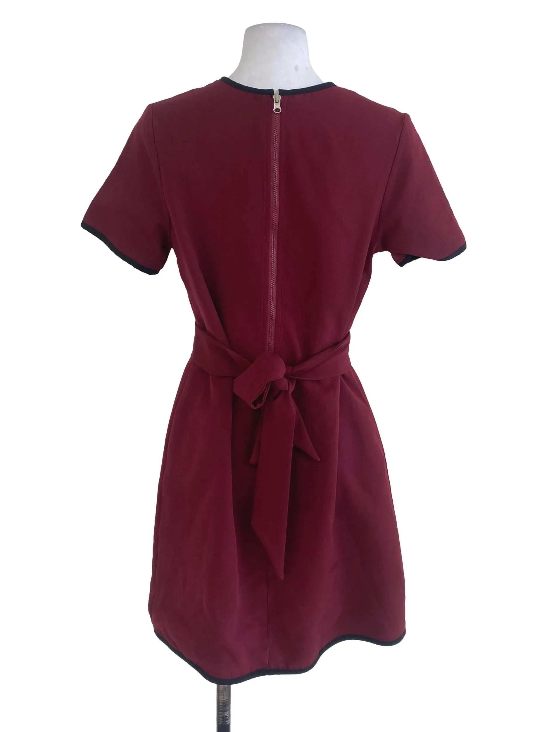 Red Plain Shift Dress
