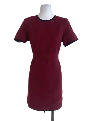 Red Plain Shift Dress