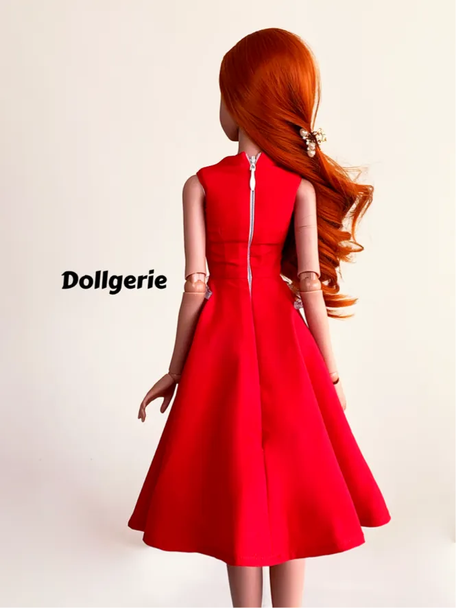 Red SSS (Swing Skater Sleeveless) Dress, for SmartDoll / DD