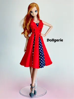 Red SSS (Swing Skater Sleeveless) Dress, for SmartDoll / DD