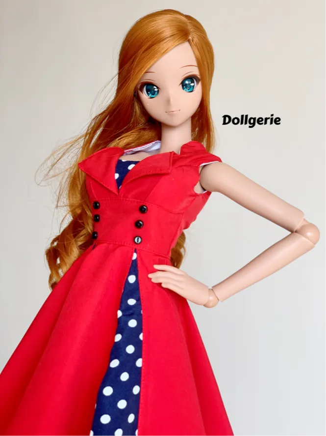 Red SSS (Swing Skater Sleeveless) Dress, for SmartDoll / DD
