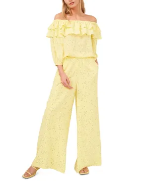 Riley & Rae Womens Floral Dressy Wide Leg Pants 2322301