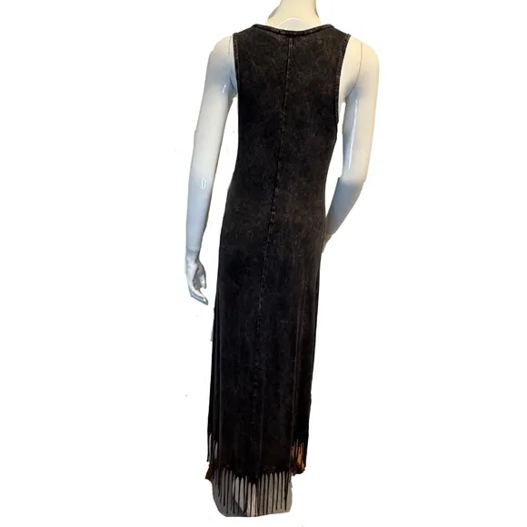Rock Etiquette Sleeveless Maxi Tassel Hemmed Dress Size XS